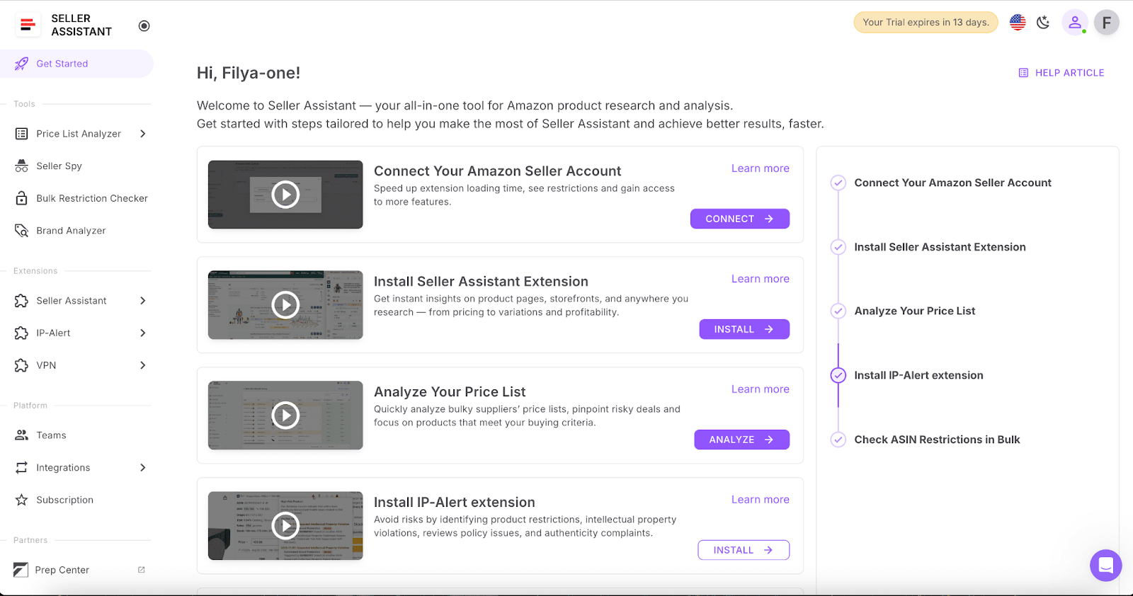 Access your Personal Account