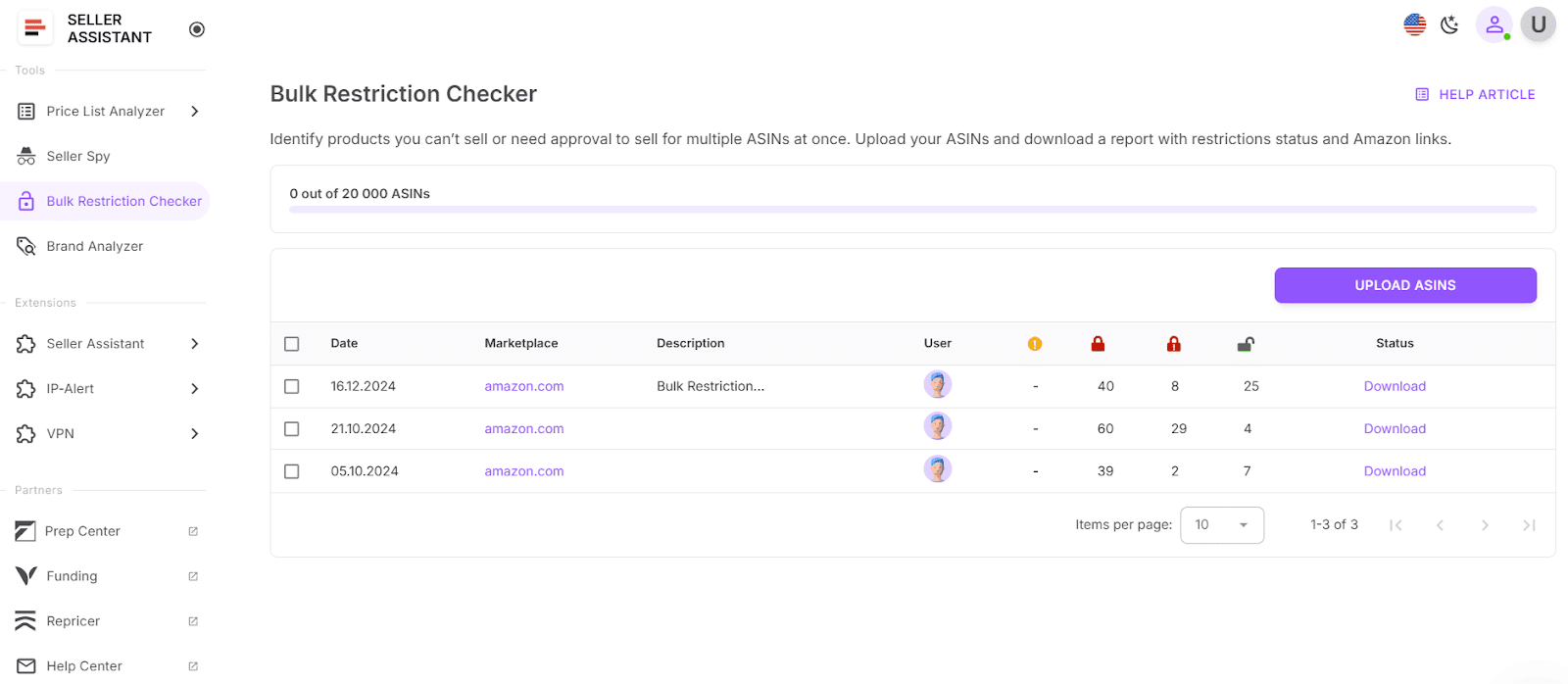 Bulk Restriction Checker