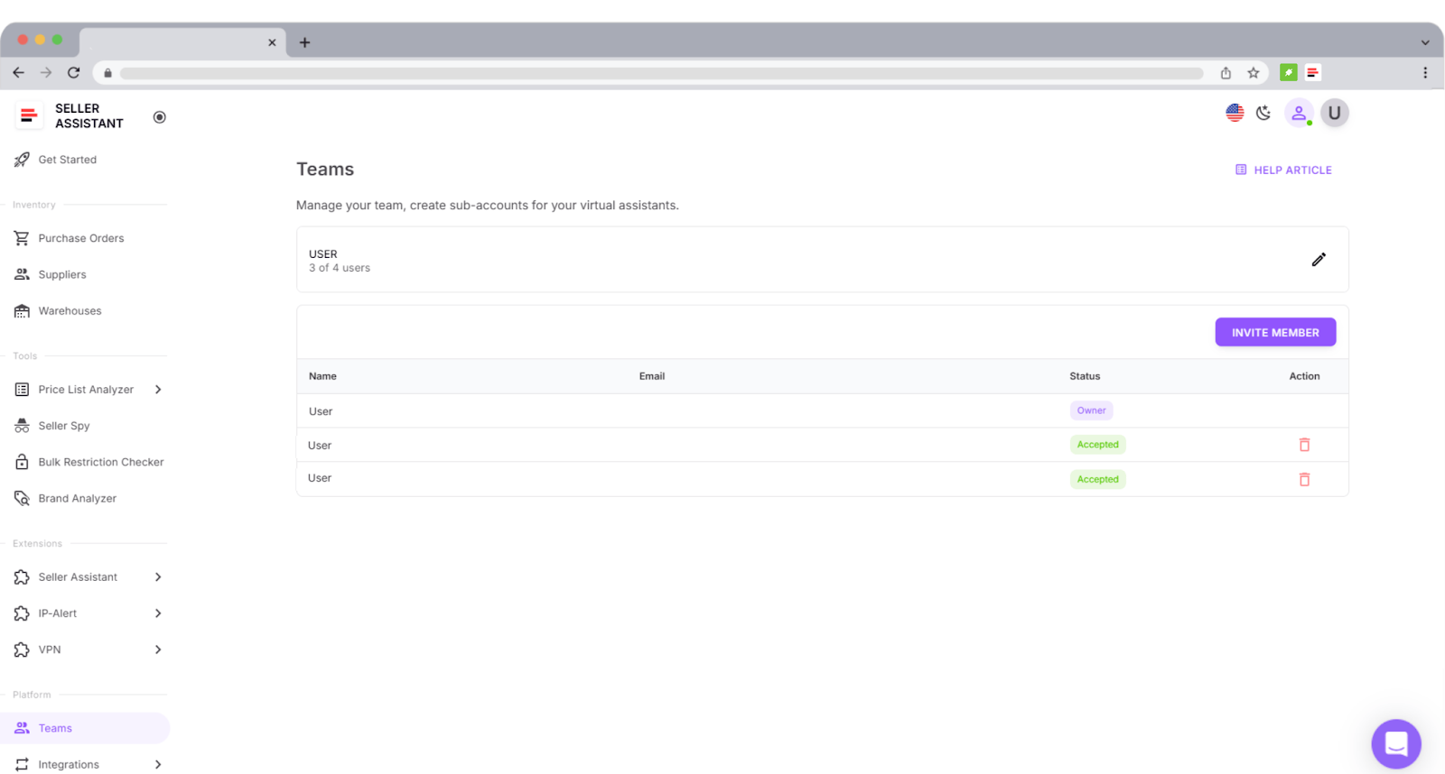 Virtual Assistant Account