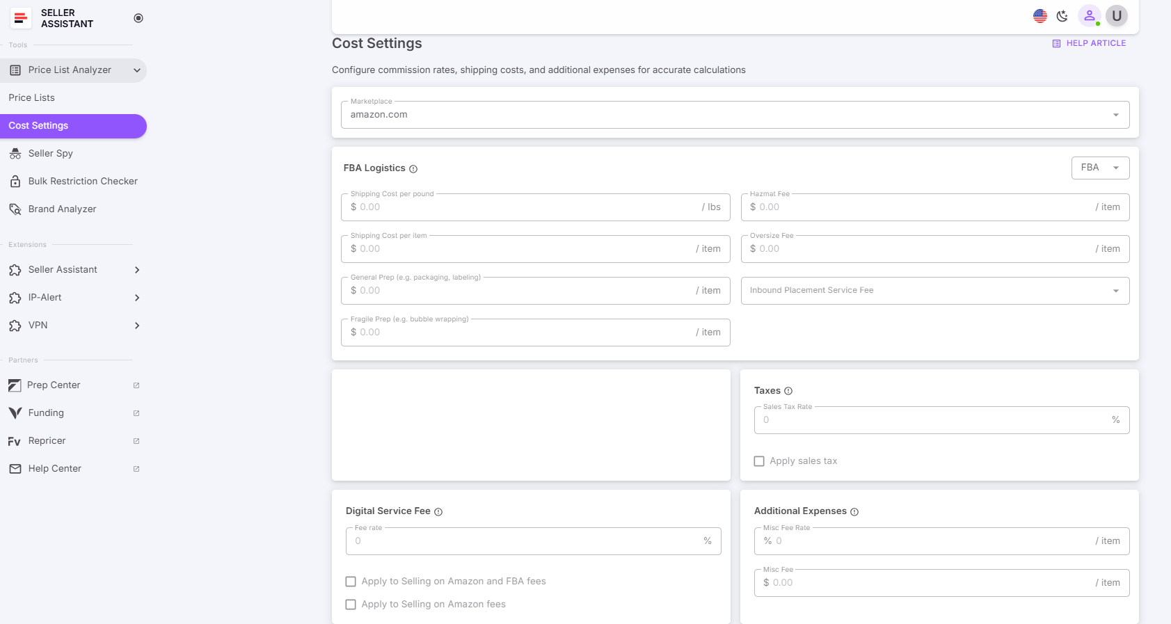 Откройте Price List Analyzer