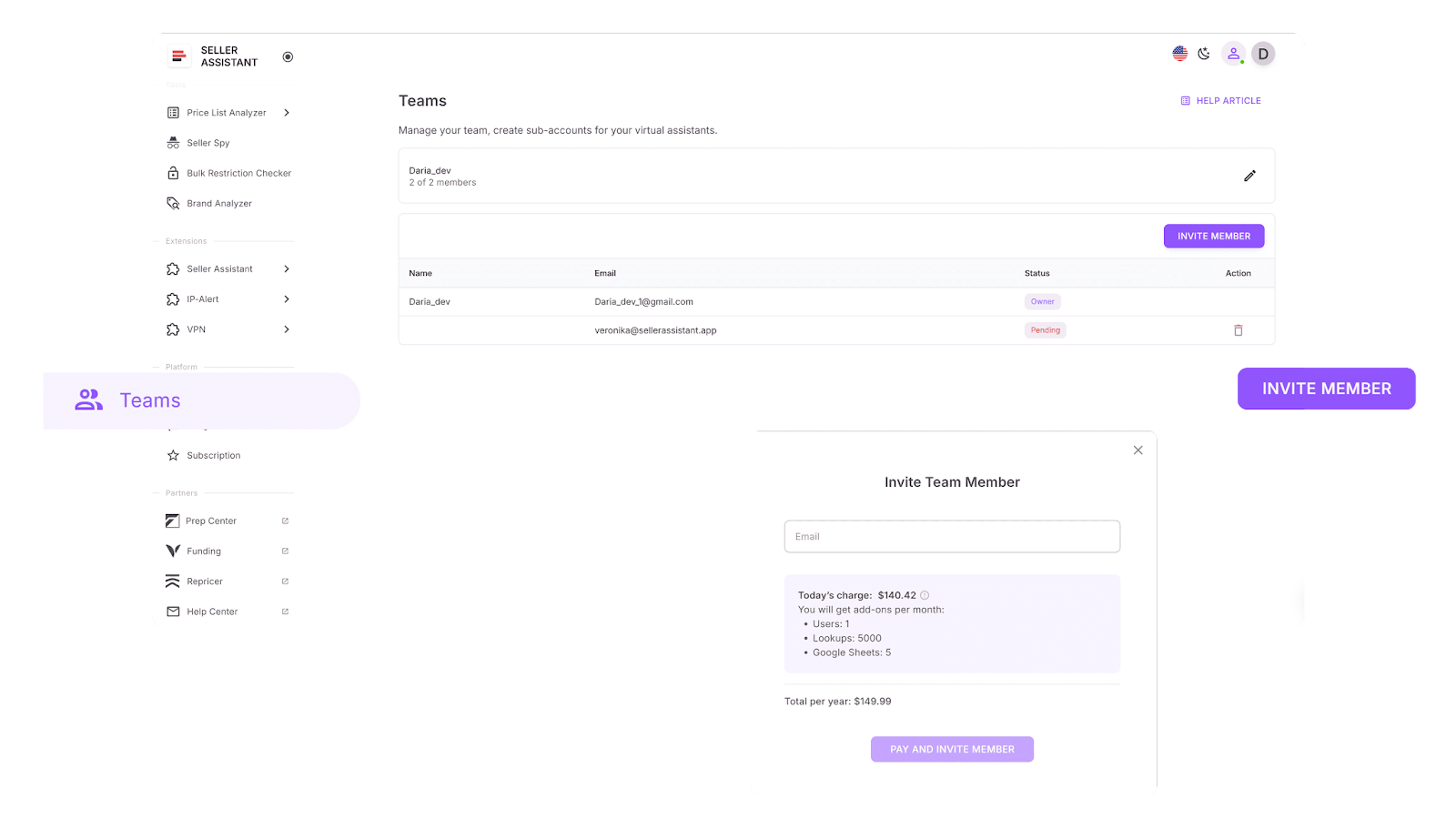 Virtual Assistant Accounts
