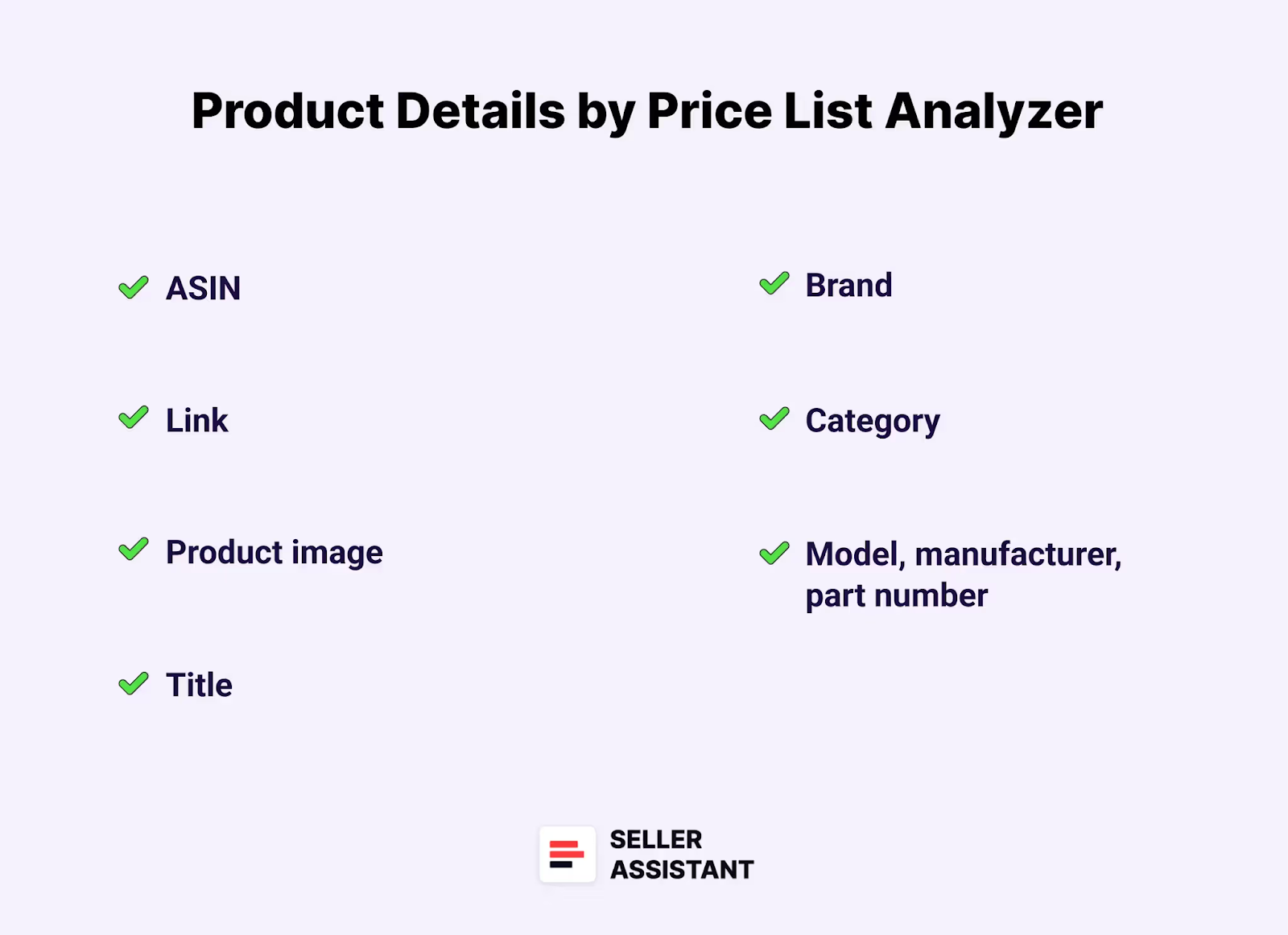 Детали товара в Price List Analyzer