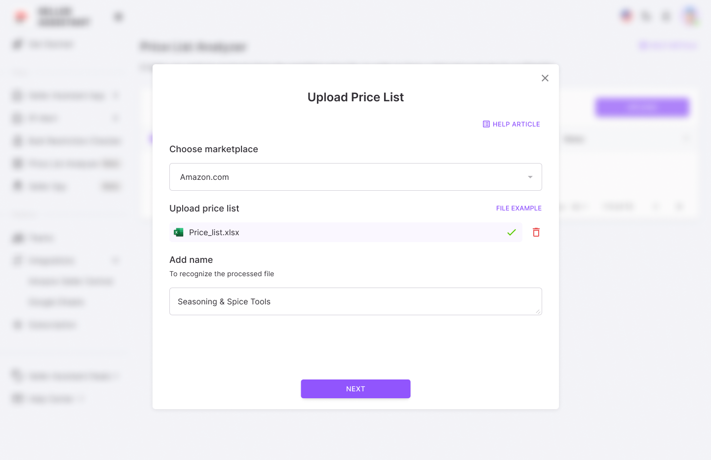 Upload your wholesale price list
