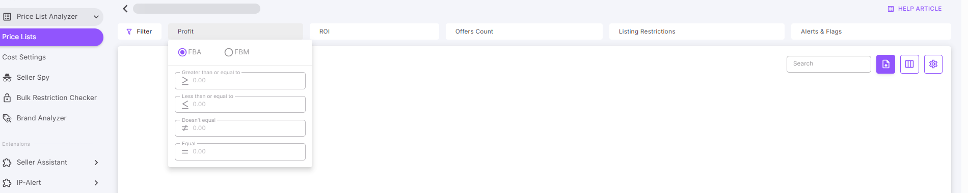 Click any of Quick Access Filters to open pre-selected filters instantly.
