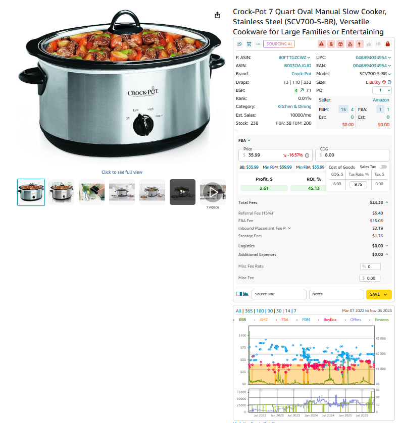 Open an Amazon product page