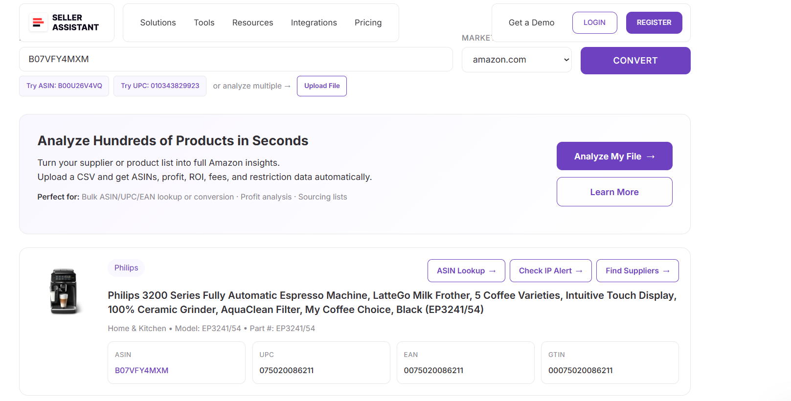 Review the product identifiers