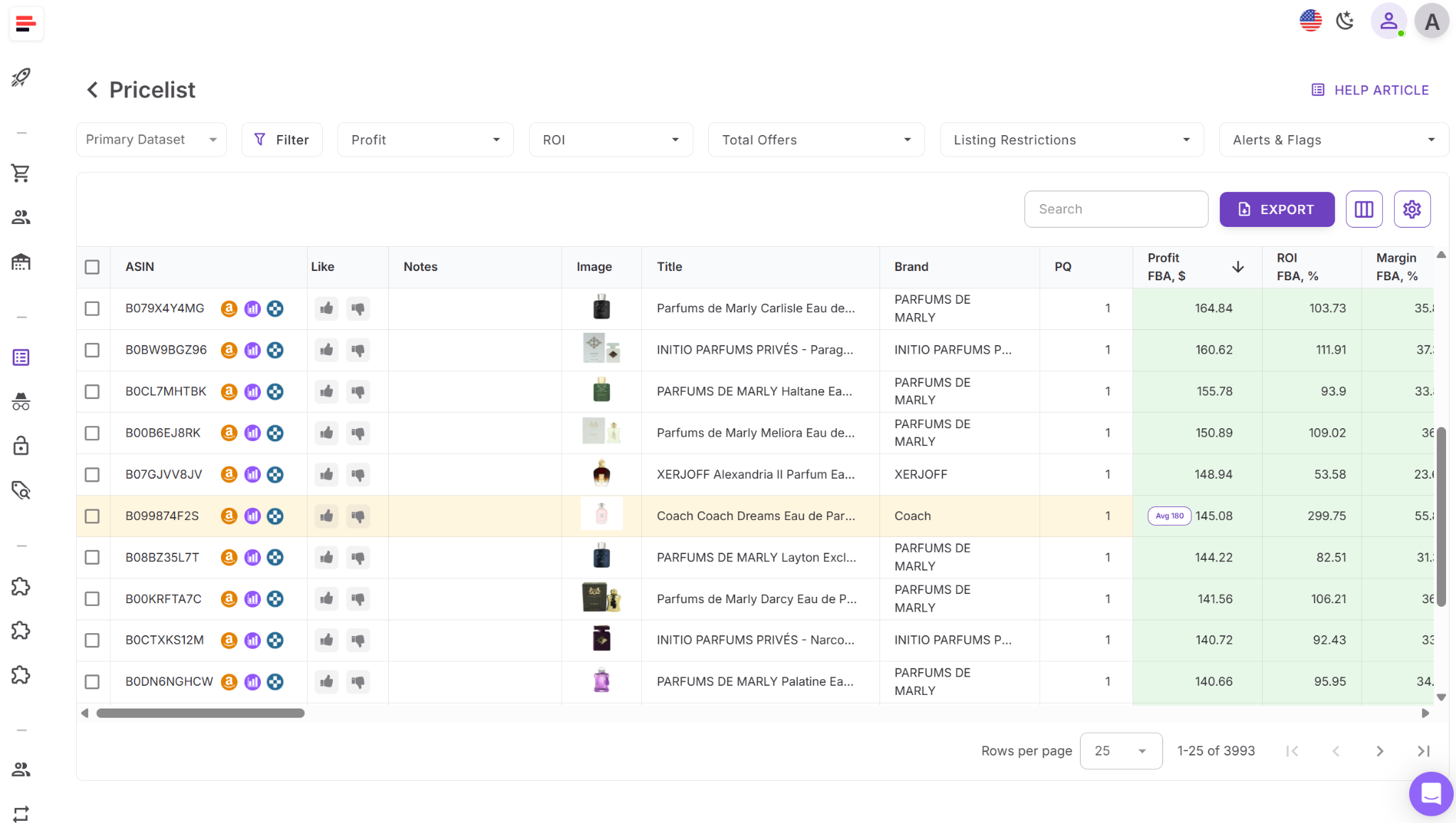 Review results: work in the UI table or download XLSX