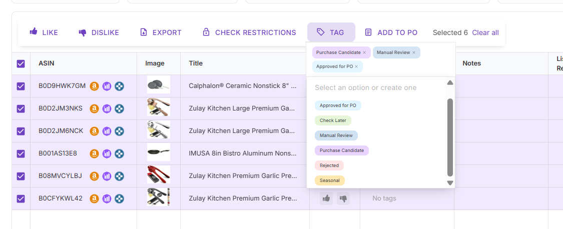 Use bulk tagging to speed up decisions