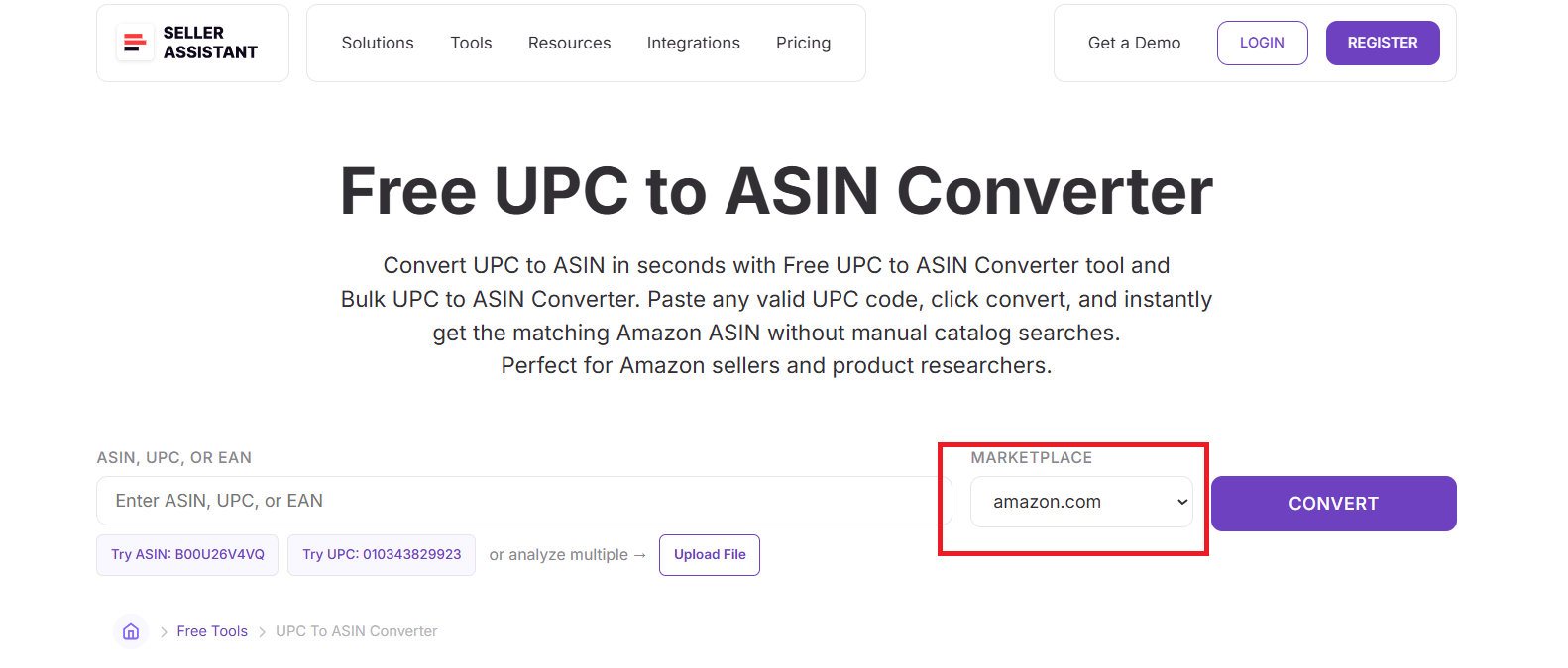 Select your Amazon marketplace
