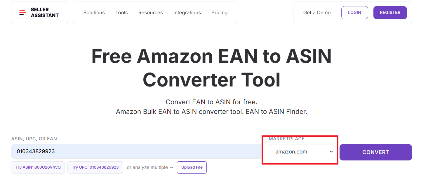 Select your Amazon marketplace