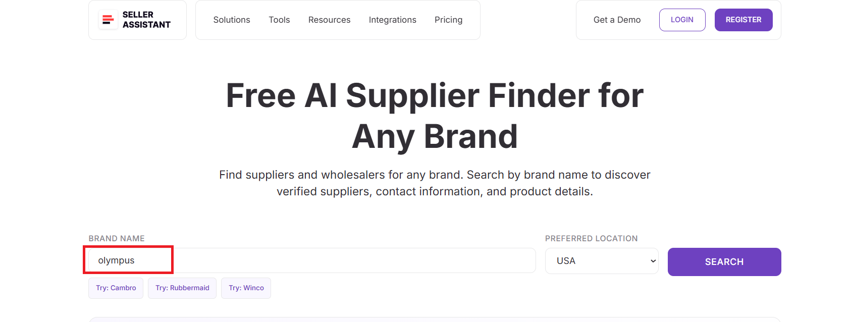 Enter a brand name
to Free AI Supplier Finder
