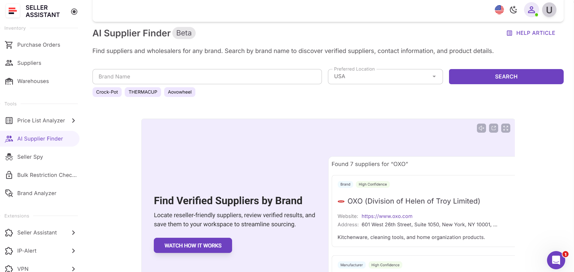 AI Supplier Finder