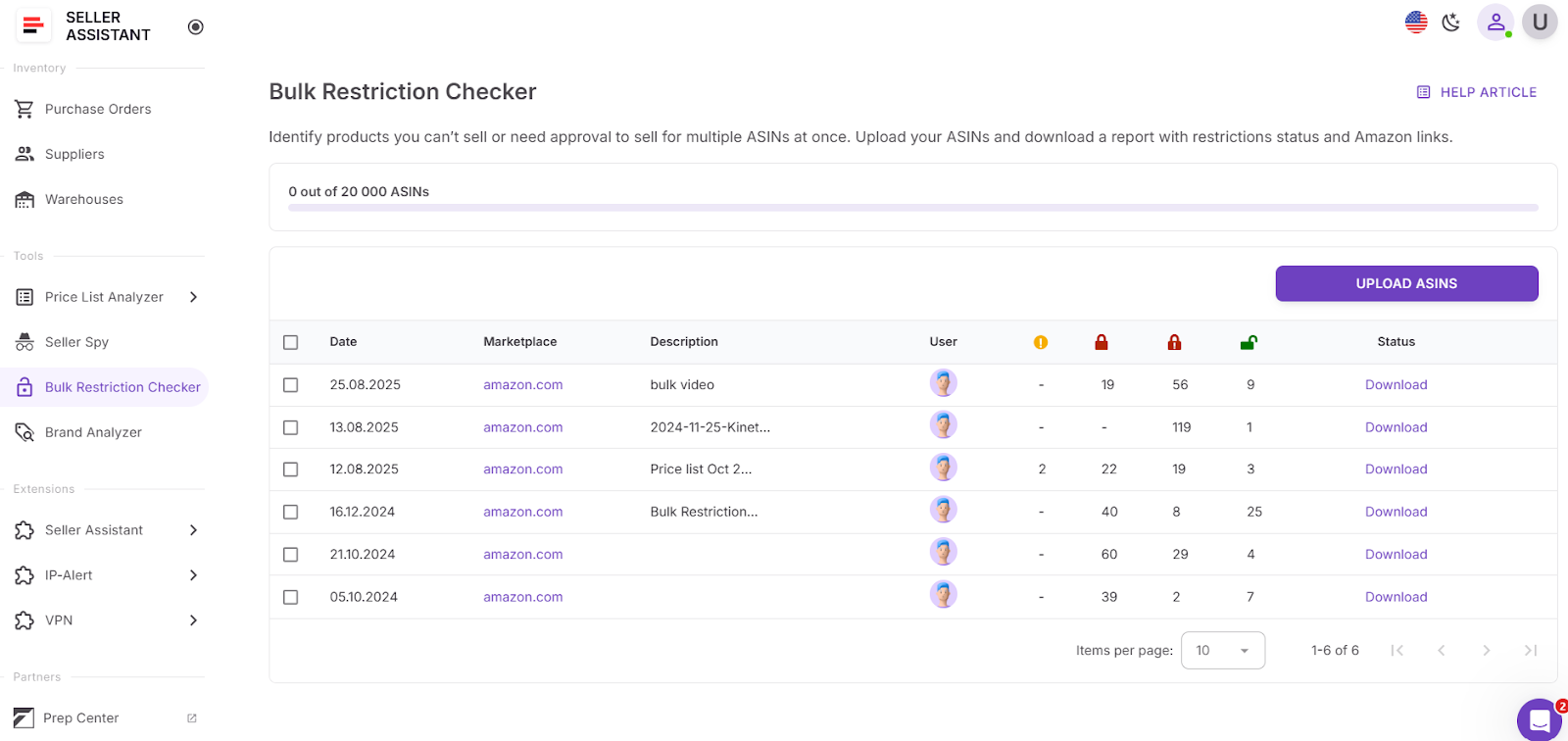 Bulk Restriction Checker