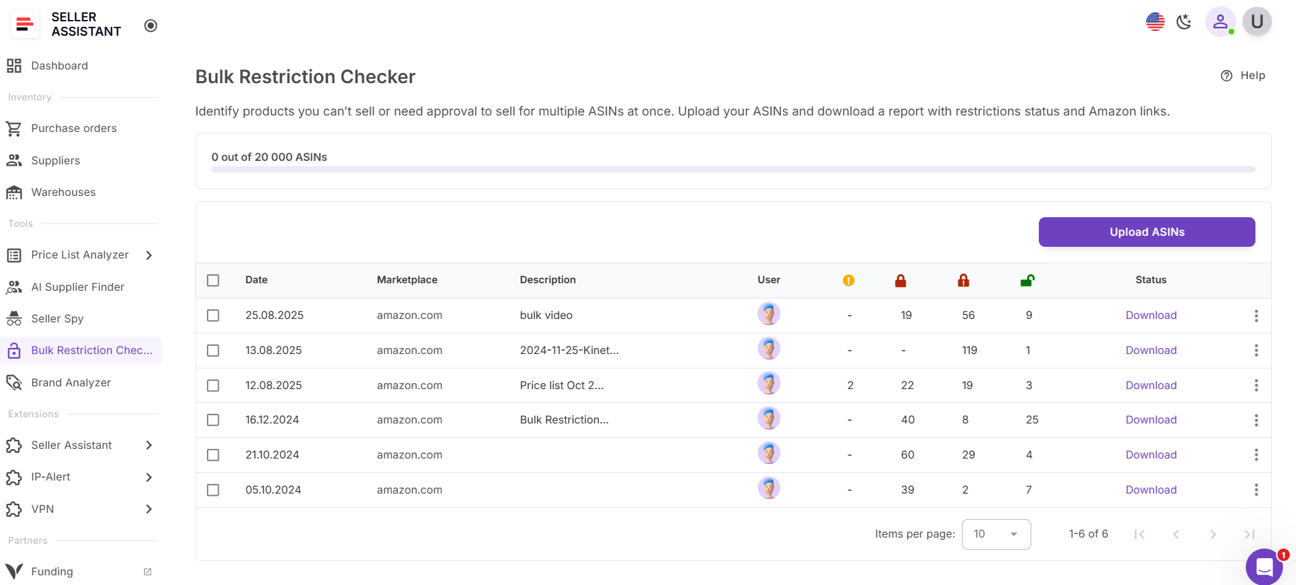 Bulk Restriction Checker
