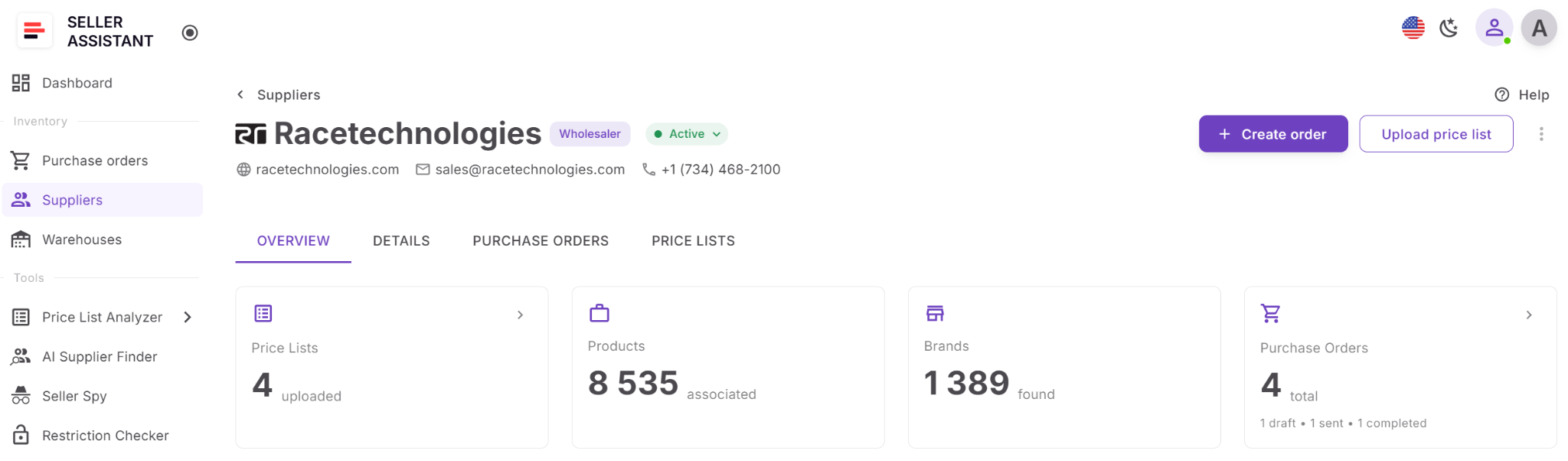 Los perfiles de proveedores como espacio de trabajo central
