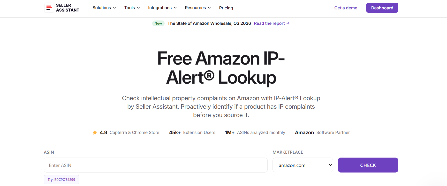 Free IP-Alert Lookup de Seller Assistant