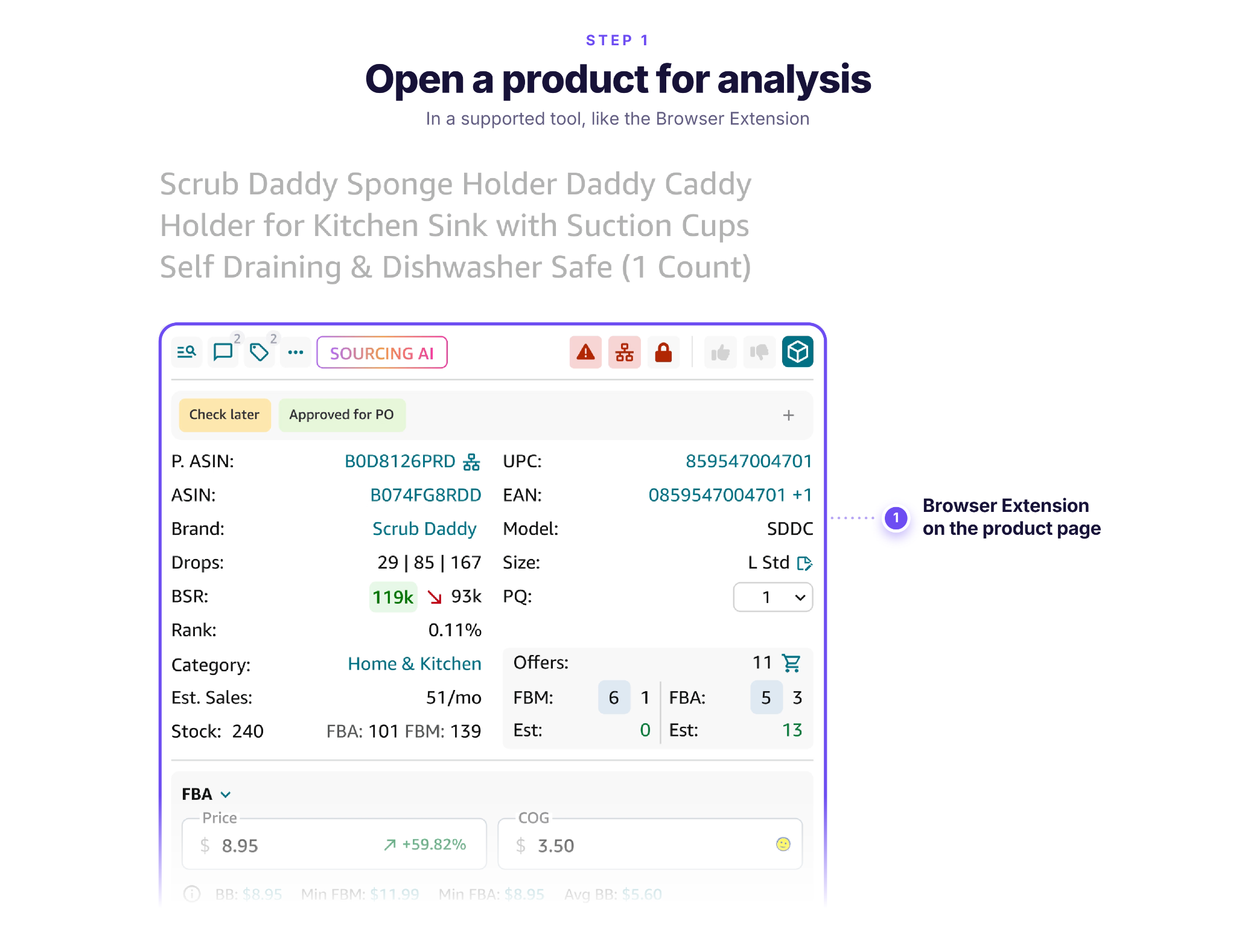 Step 1. Open a product for analysis