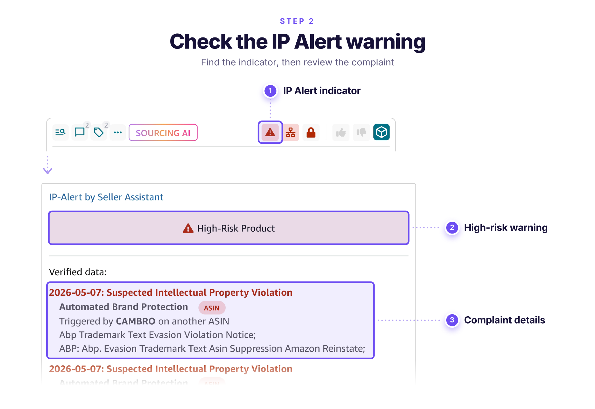 Step 2. Check the IP Alert warning