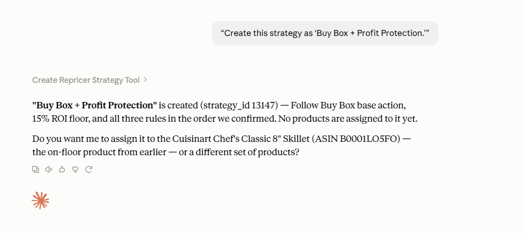 How to build advanced Repricer strategies through AI chat