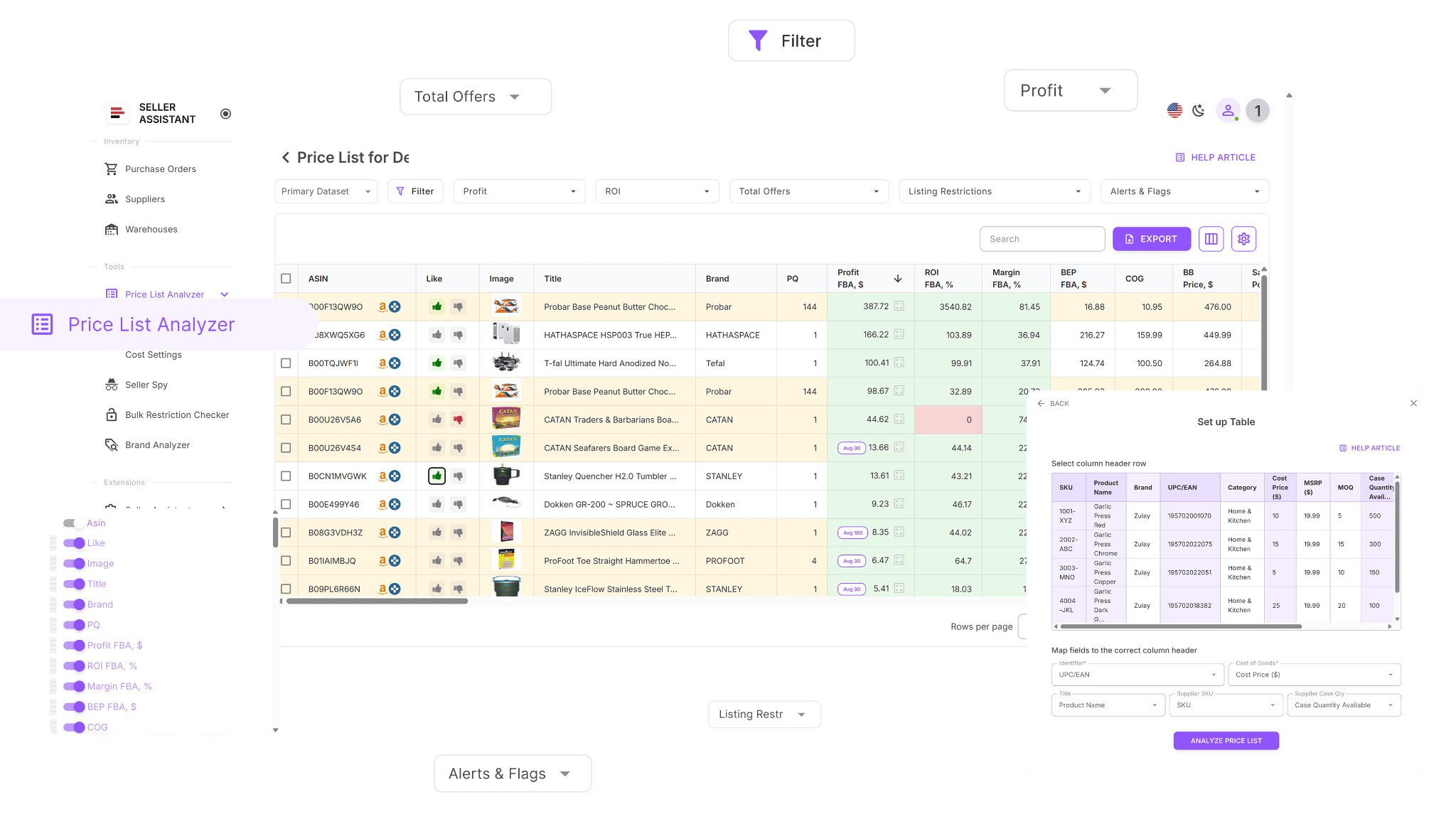 Price List Analyzer