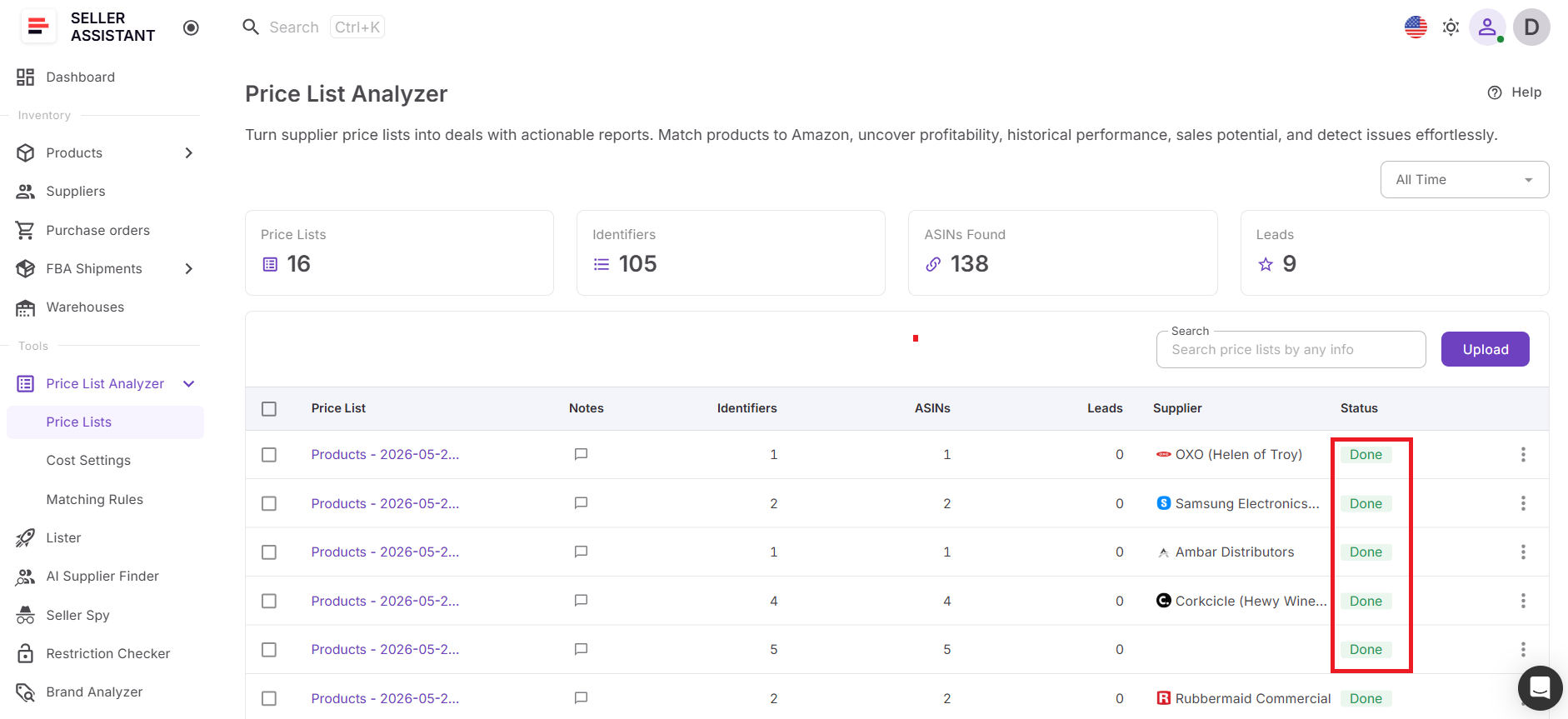 Step 5. Open the completed analysis