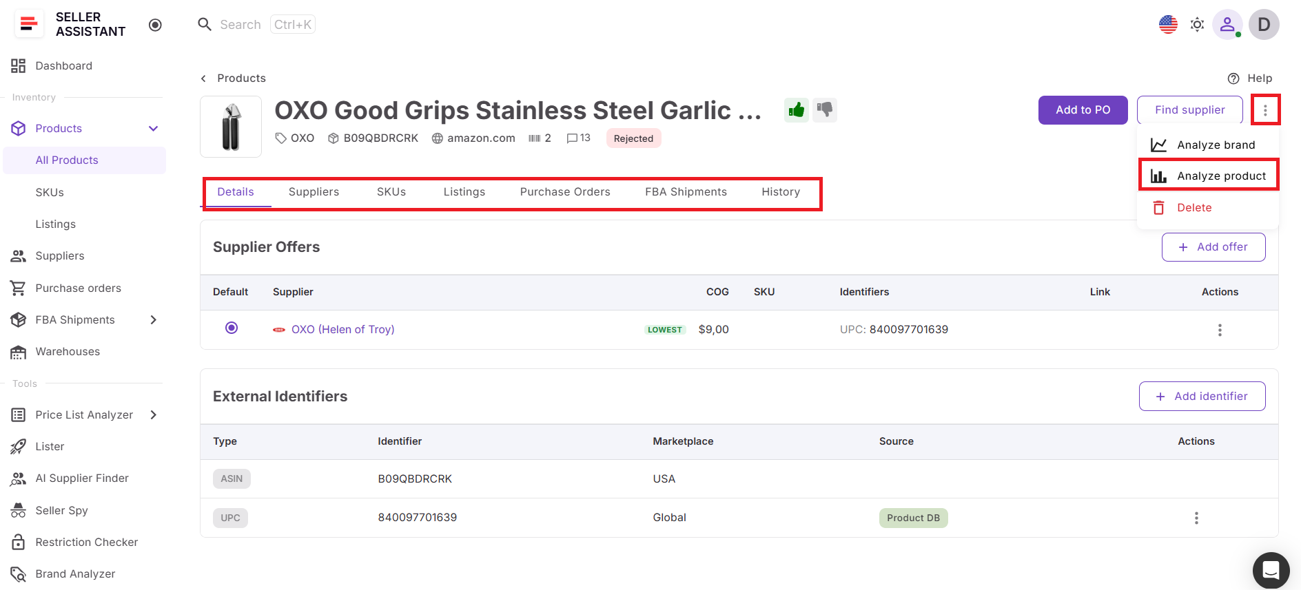 Once products are stored, sellers can revisit them at any time