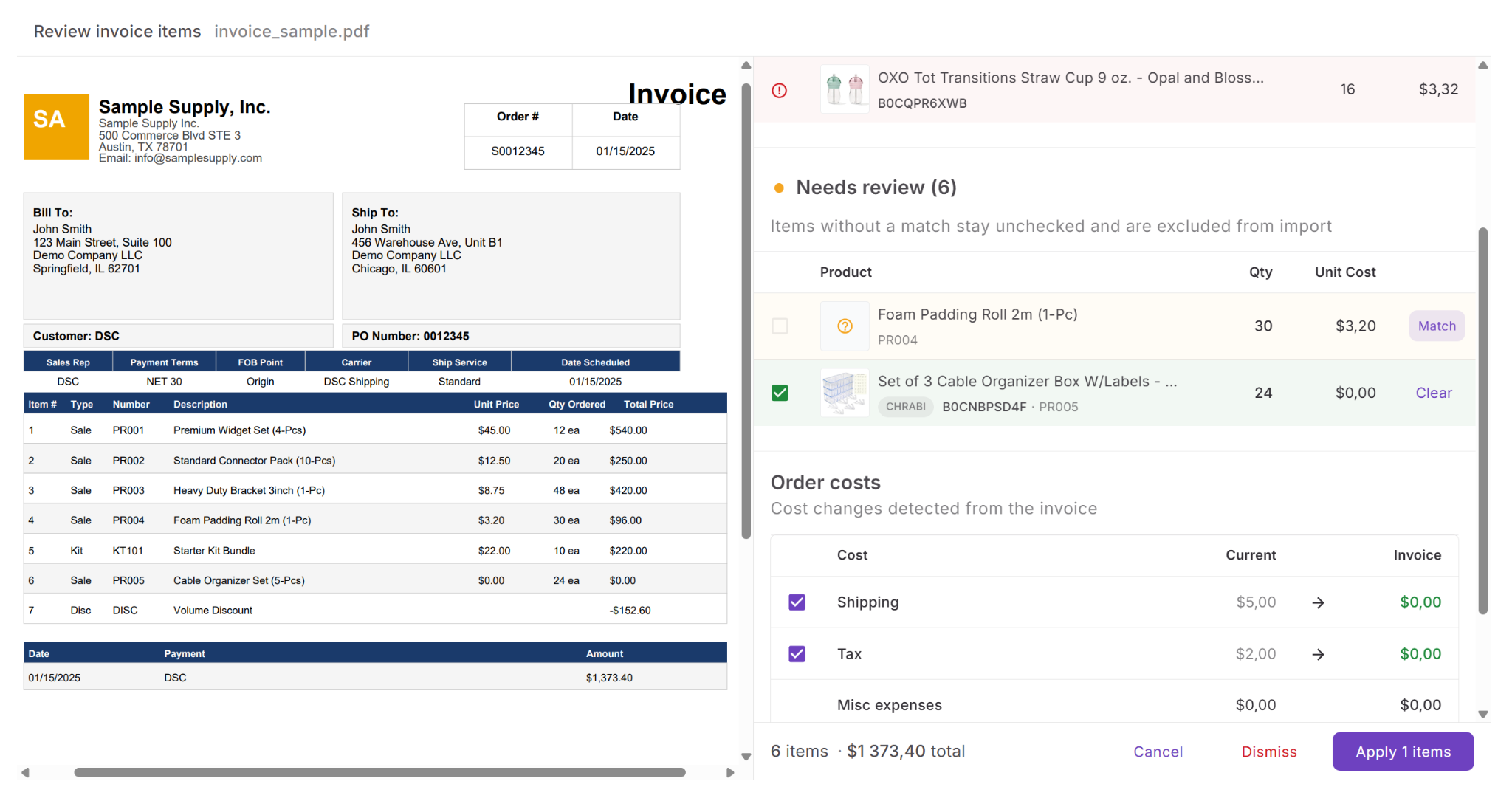 Step 2. Wait for AI to classify and parse the document
