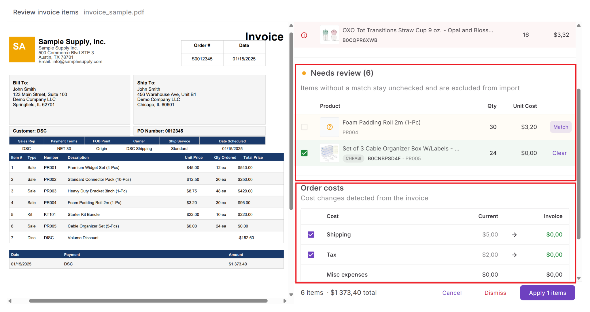 Step 3. Review the detected changes