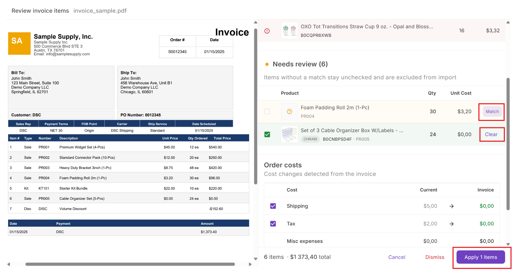 Step 4. Select what you want to import