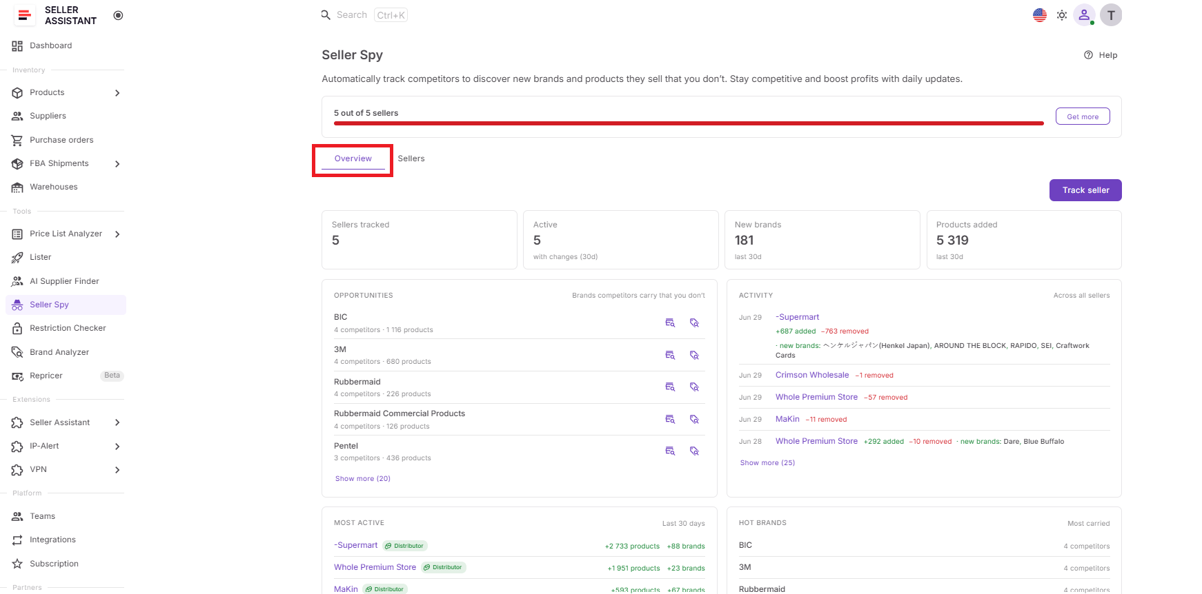 Step 2. Go to the Overview dashboard