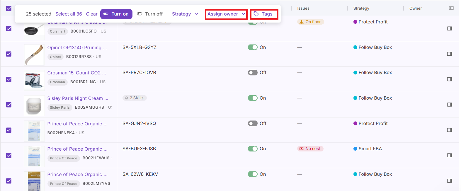 Organize a large catalog with Tags and Owners