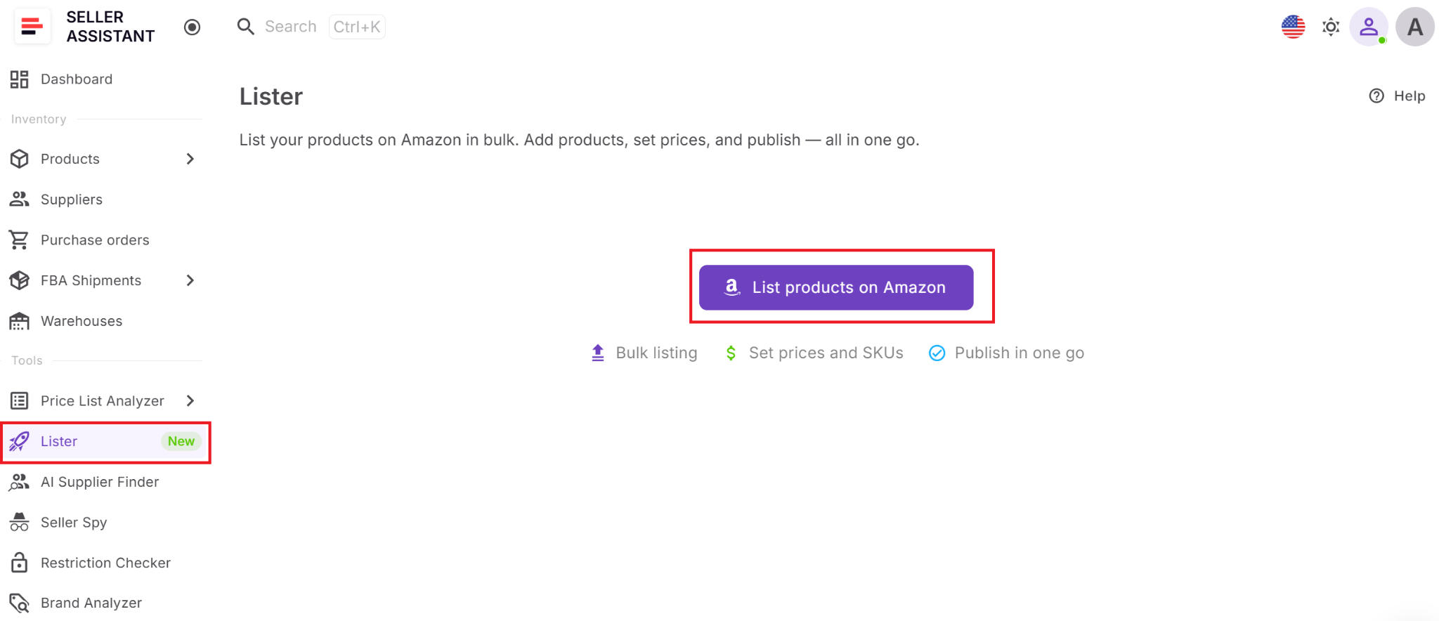 Откройте Lister