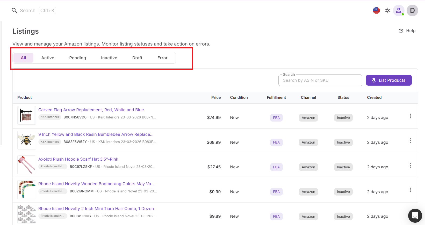 Adım 3. Listeleme Durumunu Kontrol Edin