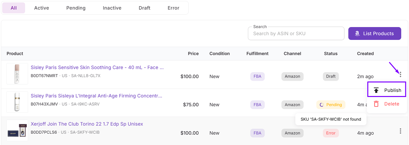 Adım 5. Taslak Listelemeleri Yayınlayın veya Temizleyin