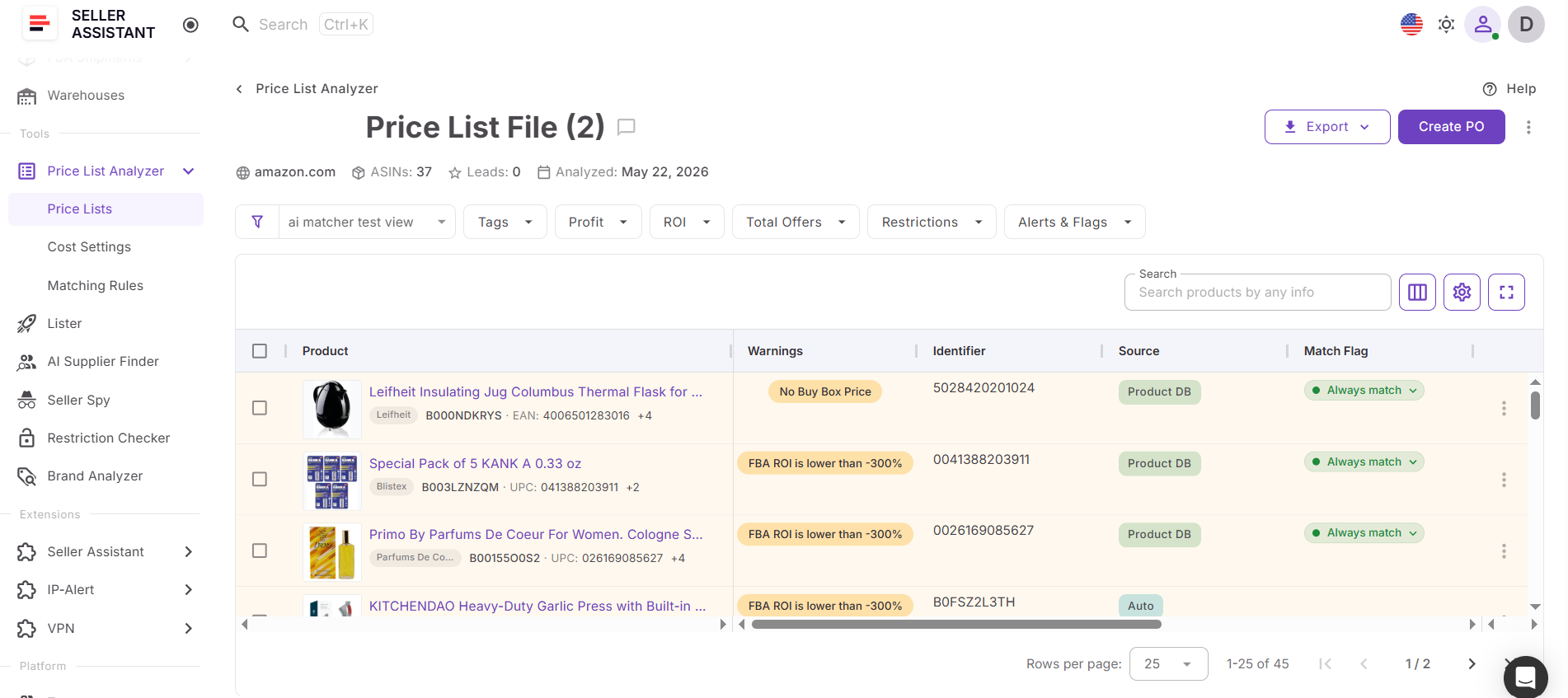 Step 8. Continue product analysis