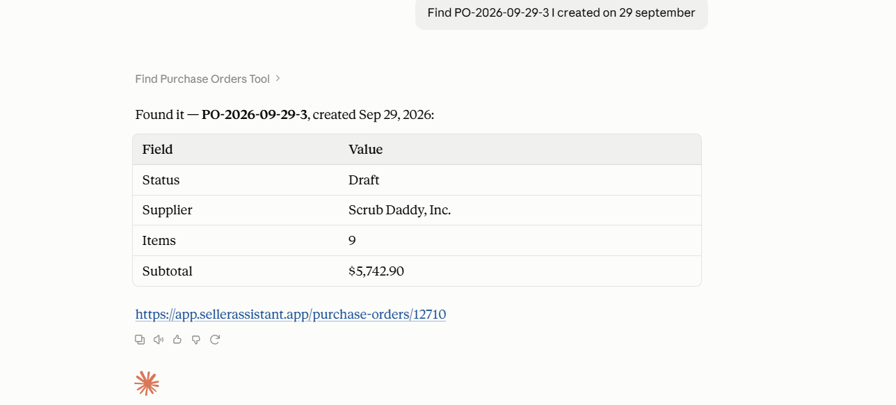 Find the purchase order that needs an update