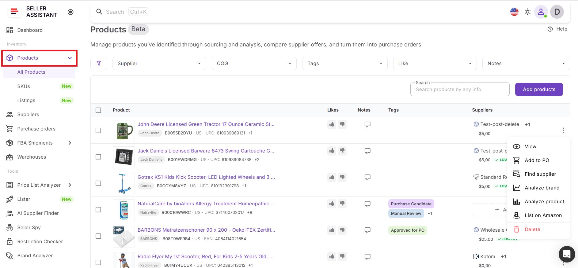 Abre Product Database