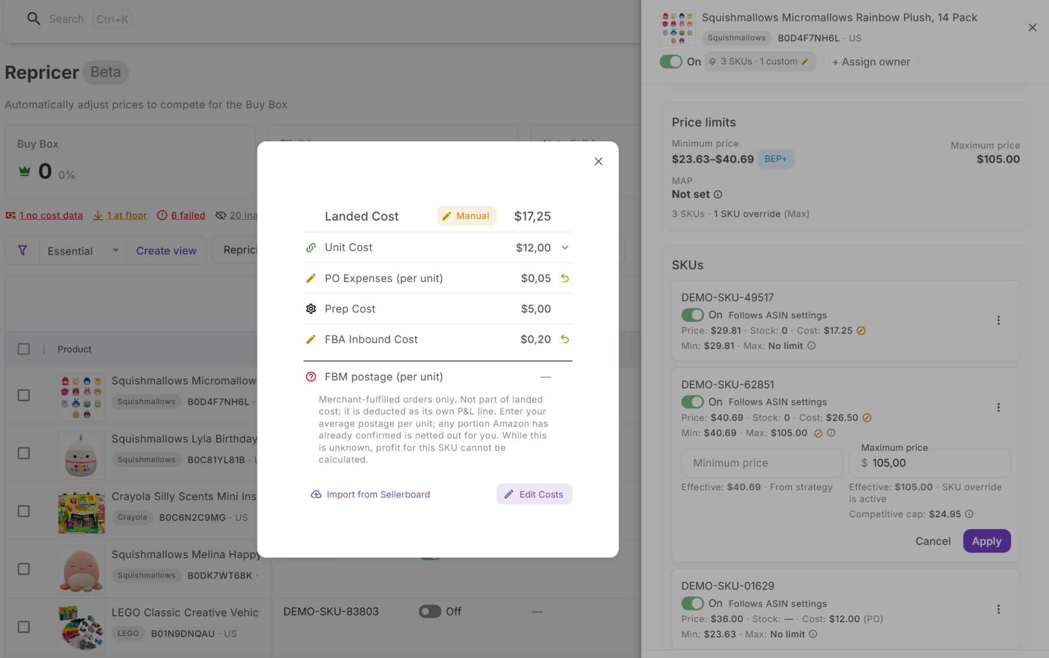 If no conditional rule matches, the Repricer uses the strategy's default action to determine the pricing target and adjustment