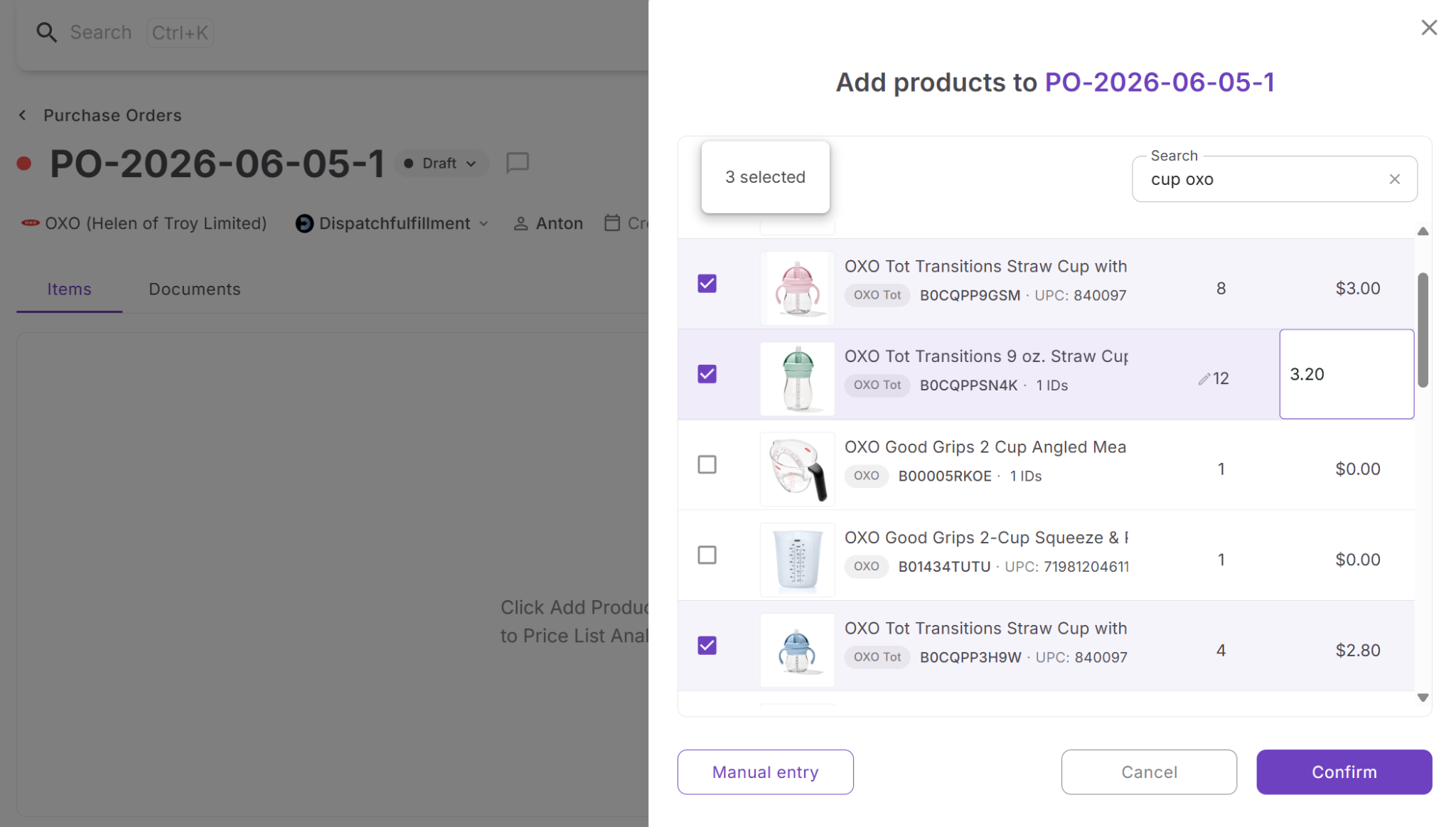 Build an accurate purchase order with Purchase Orders Module