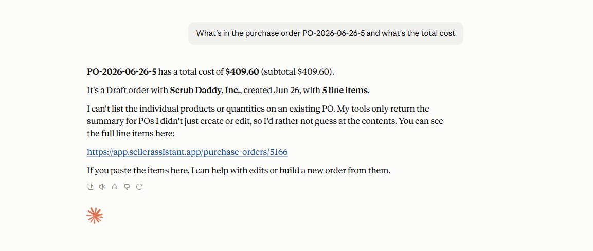Check an order's contents and totals