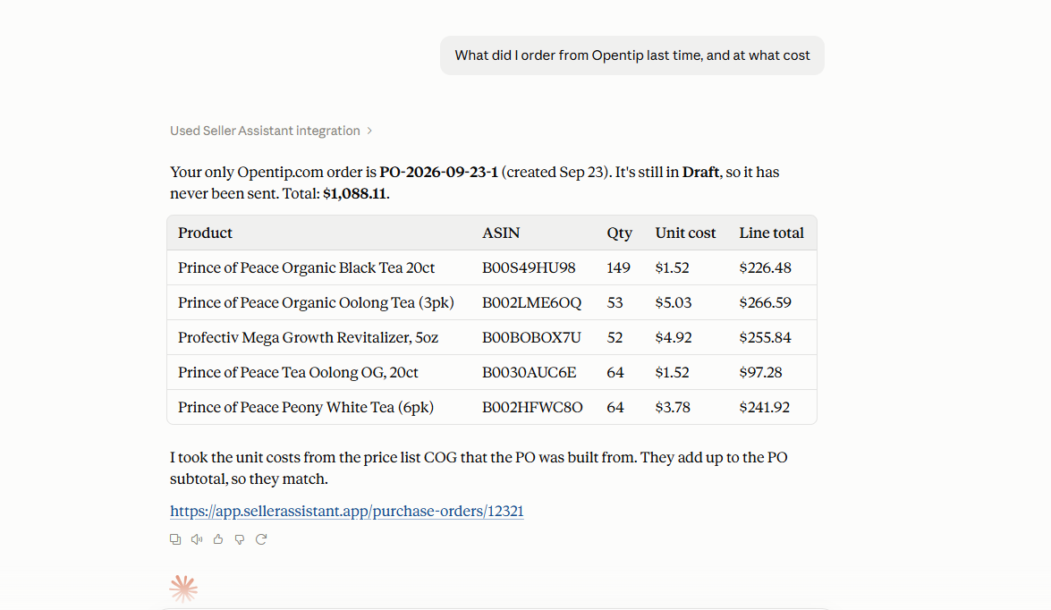 Step 4. Look up your previous supplier order