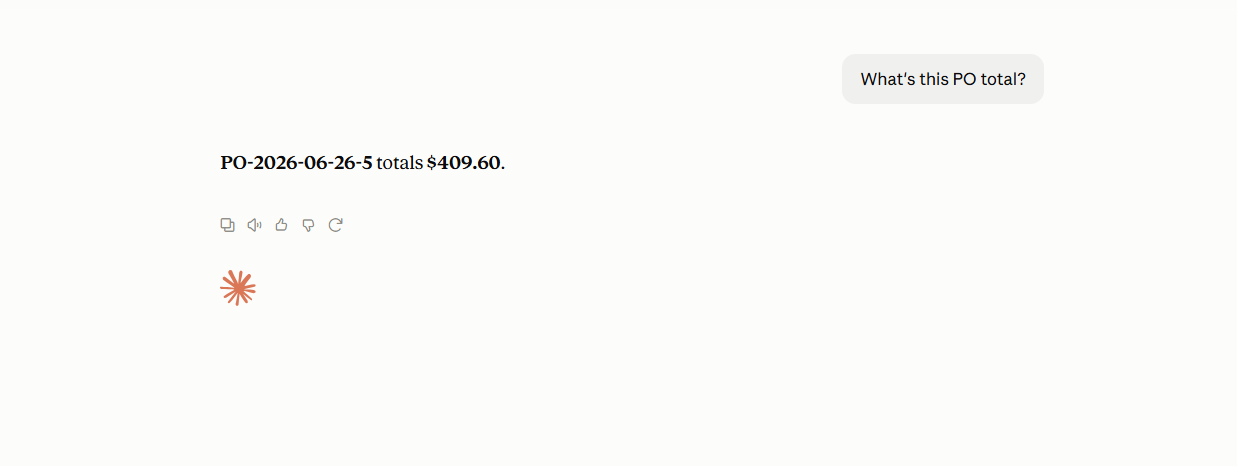 Step 6. Check the purchase order total