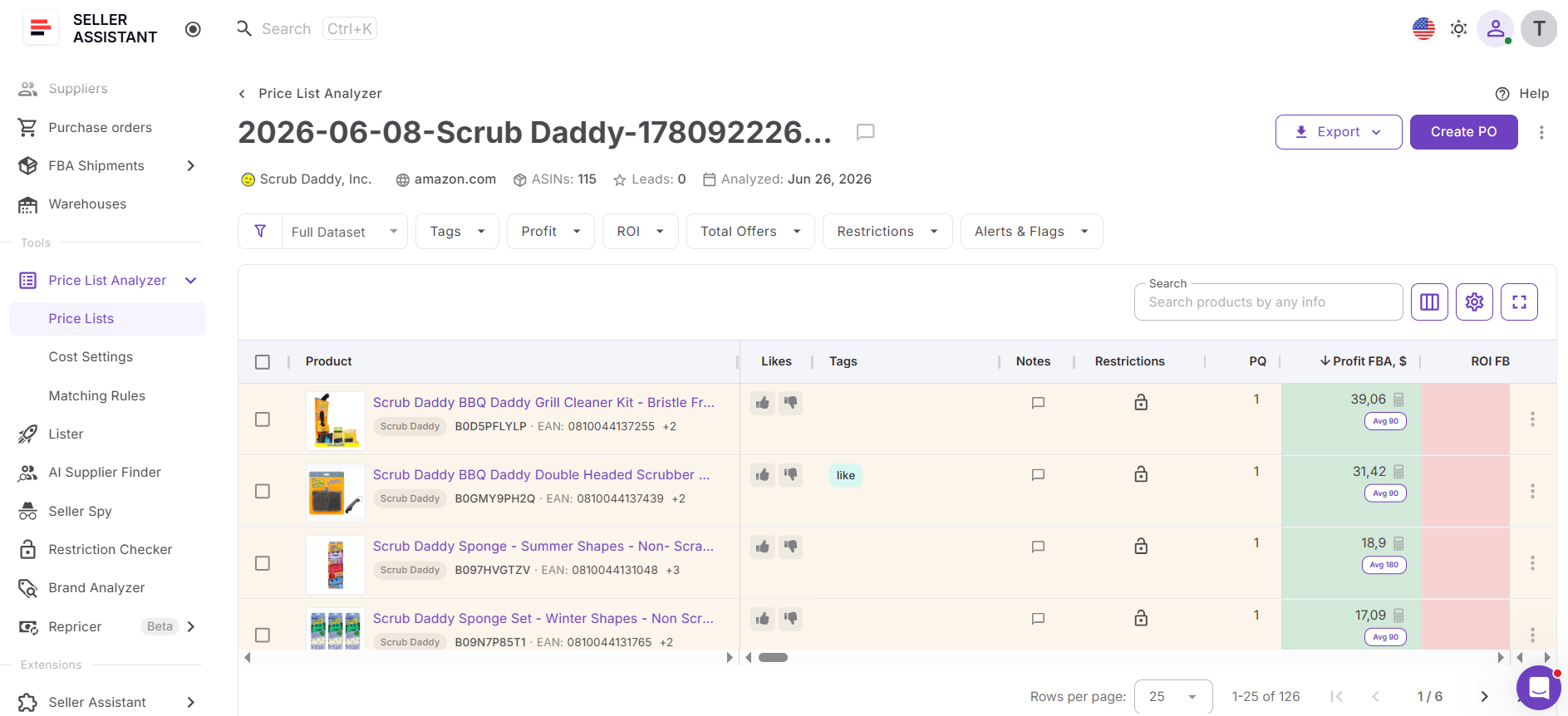 Price List Analyzer