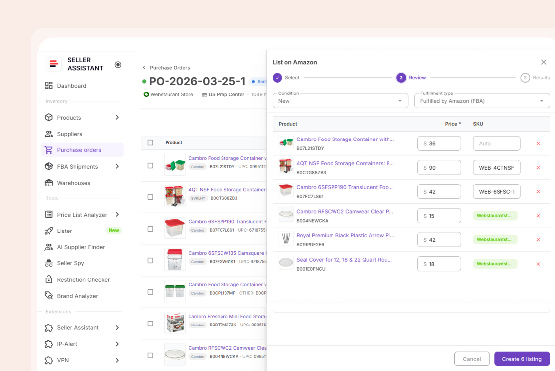 Interfaz de la herramienta Lister
