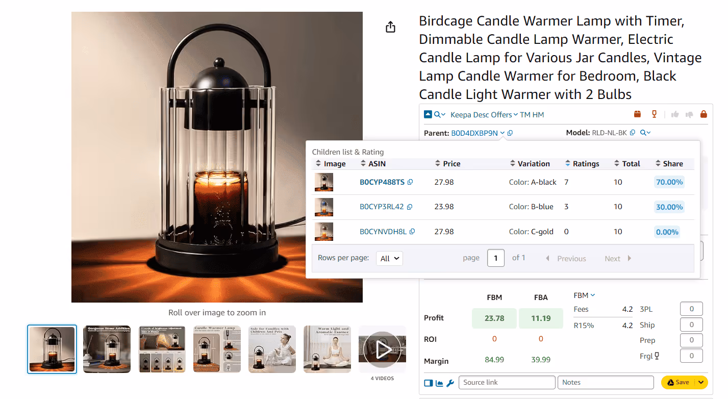 Find out products with variations at a glance with Variation Viewer by Seller Assistant