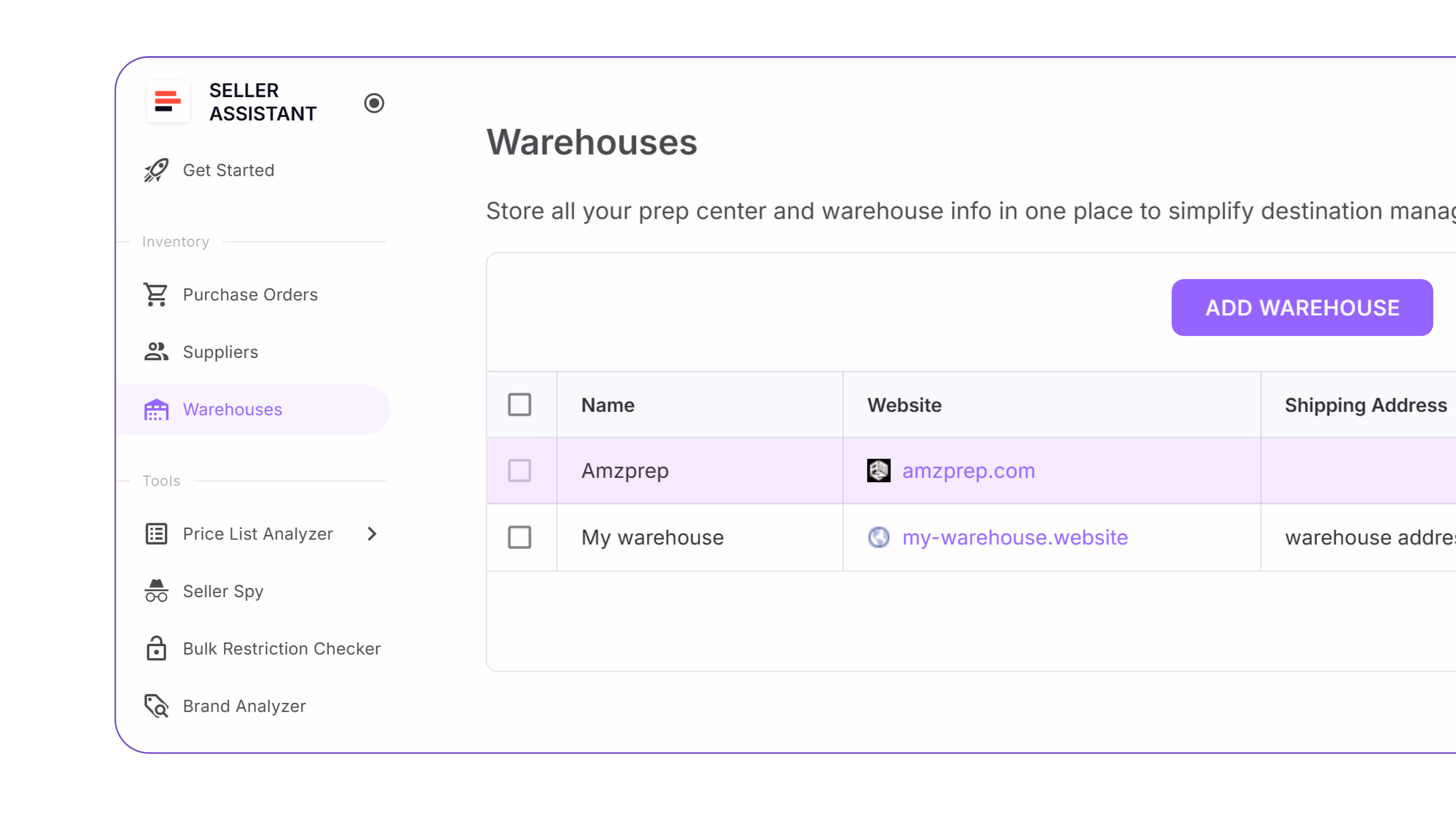 Warehouses Database