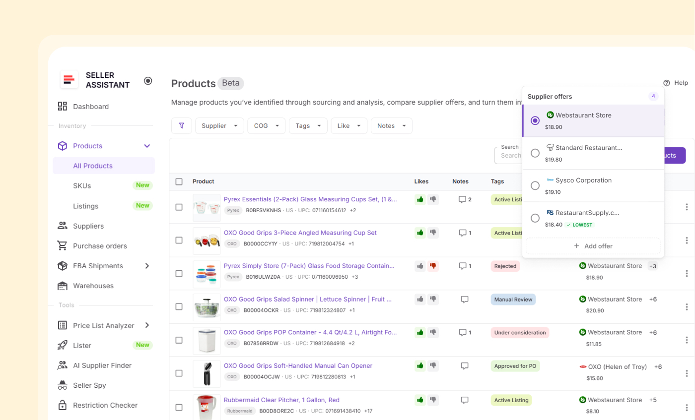 Buy at the best COG every time