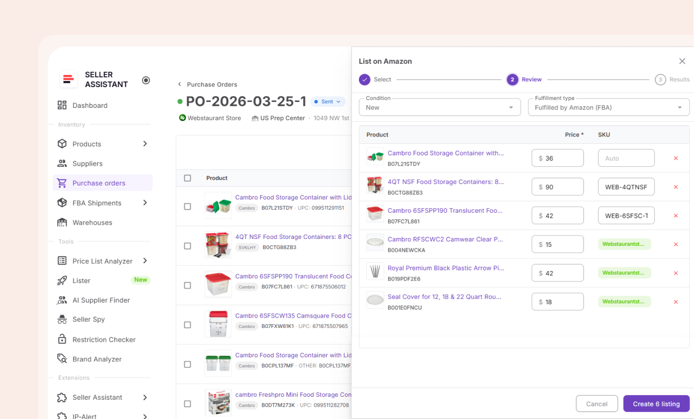 List on Amazon in bulk