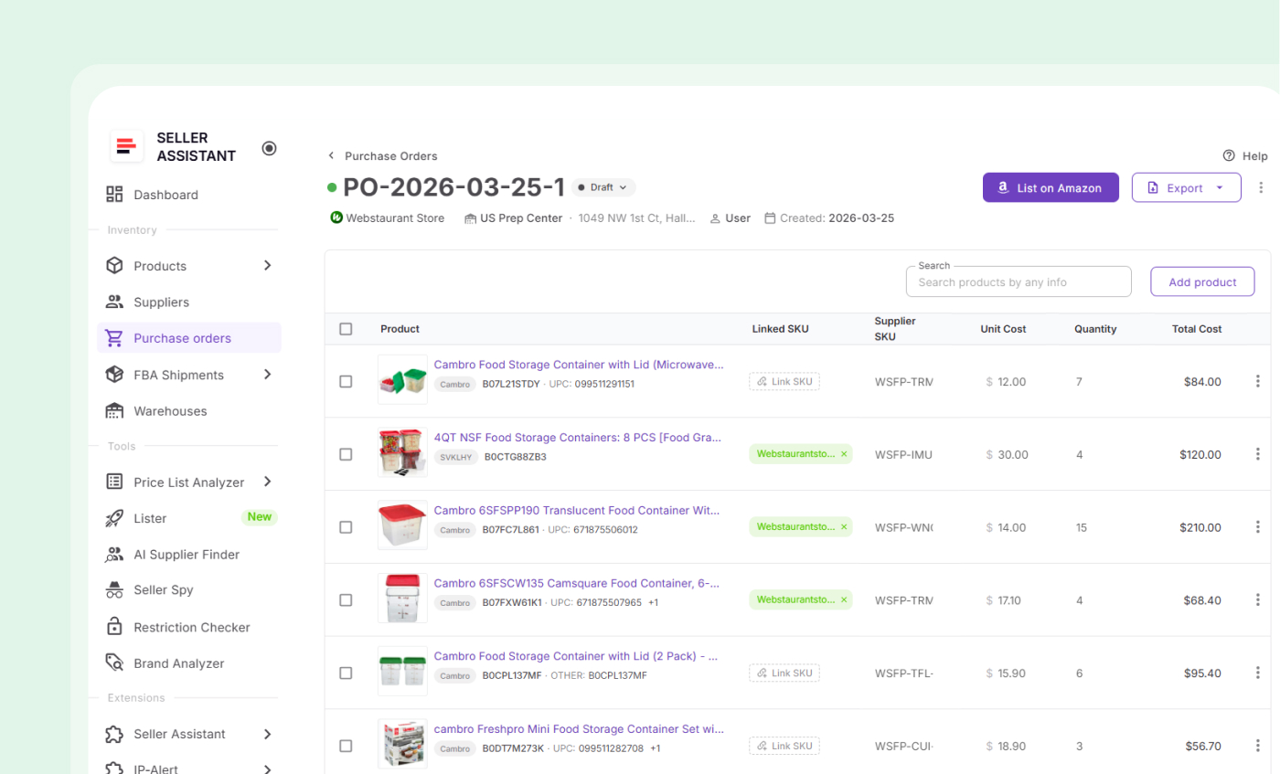 Move from shortlist to POs