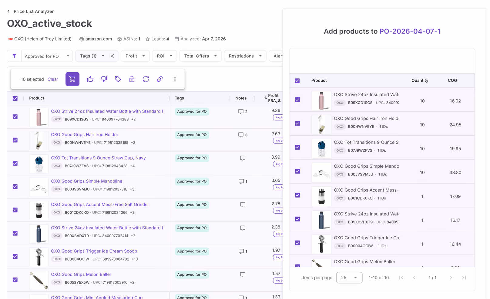 From shortlist to profitable purchase order